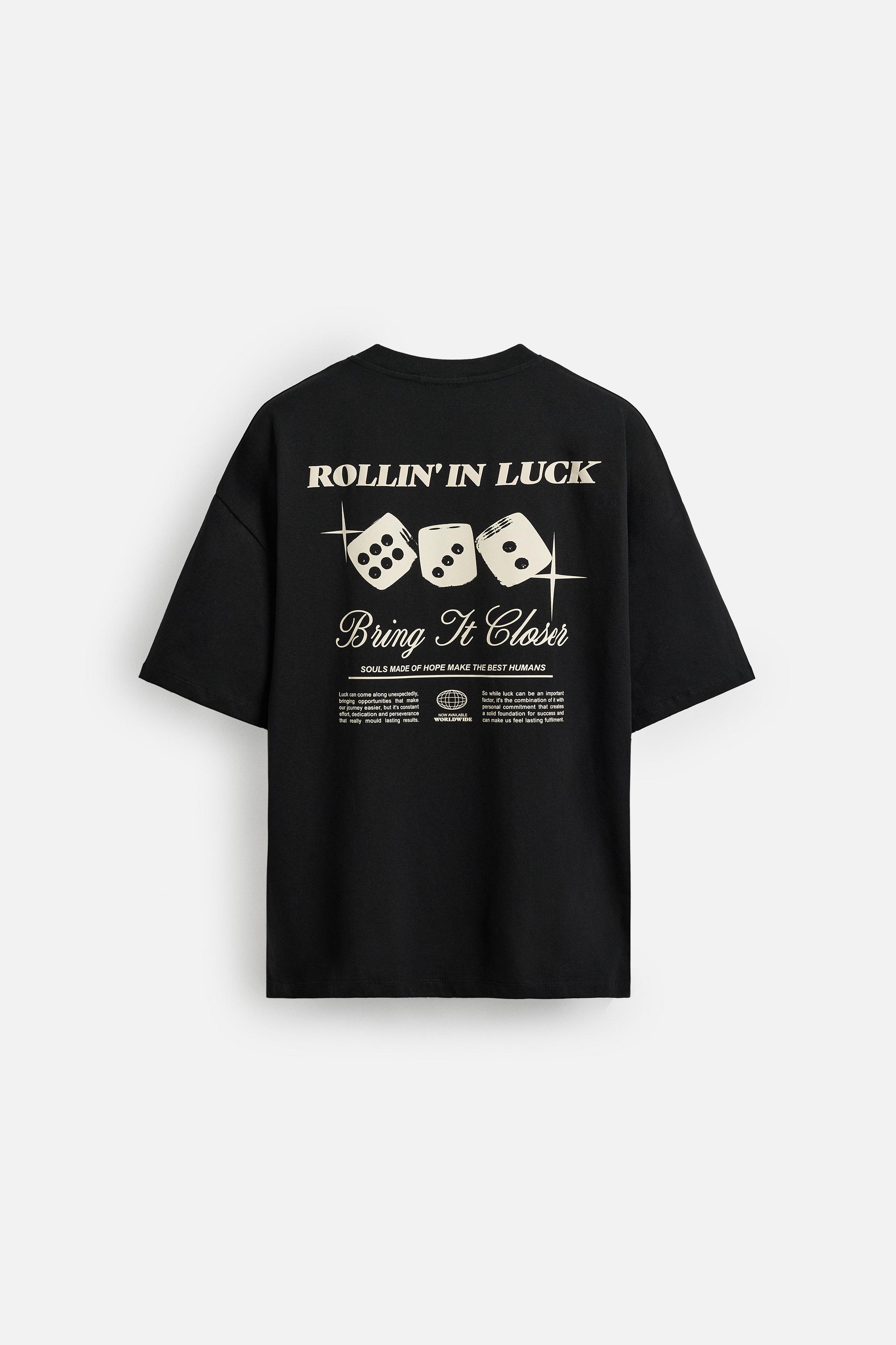 ［ZARA］ダイスプリントTシャツ DICE PRINT T-SHIRT - Black | ZARA United States