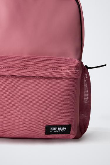 SAC À DOS ÉCOLE EN RÉSILLE - Rose de Zara - Image 2