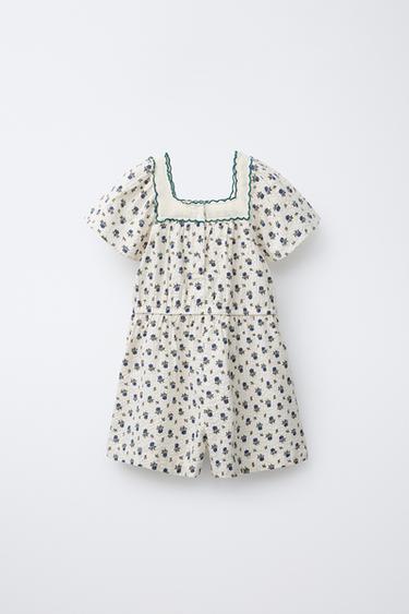 COMBI-SHORT TEXTURÉ À FLEURS - Écru de Zara - Image 1