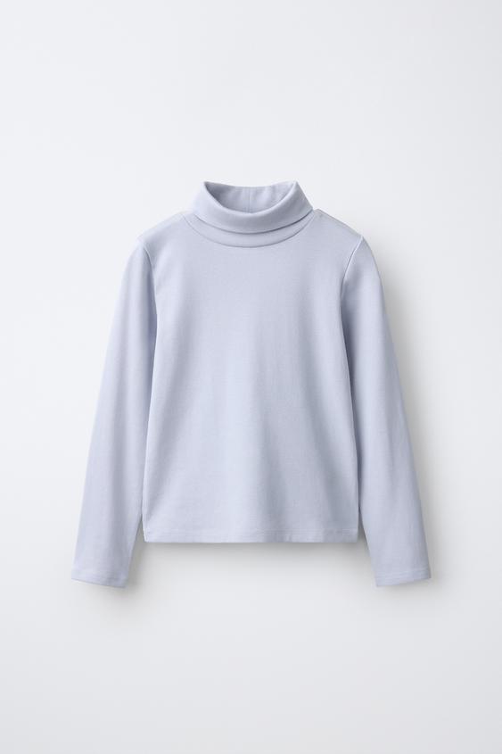 PLAYERA LISA CON MODAL - Celeste de Zara - Imagen 0