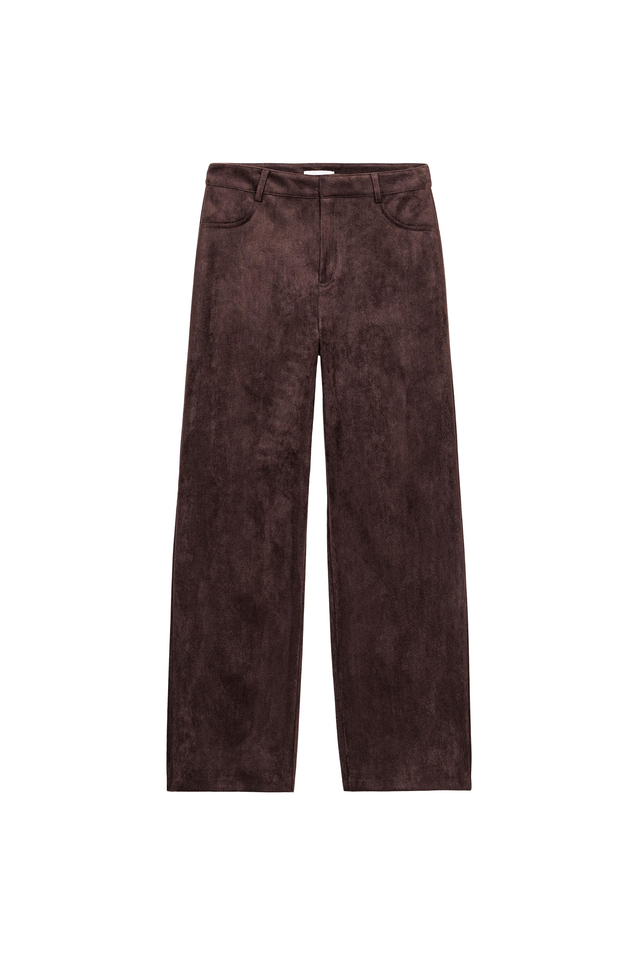 FAUX SUEDE TROUSERS