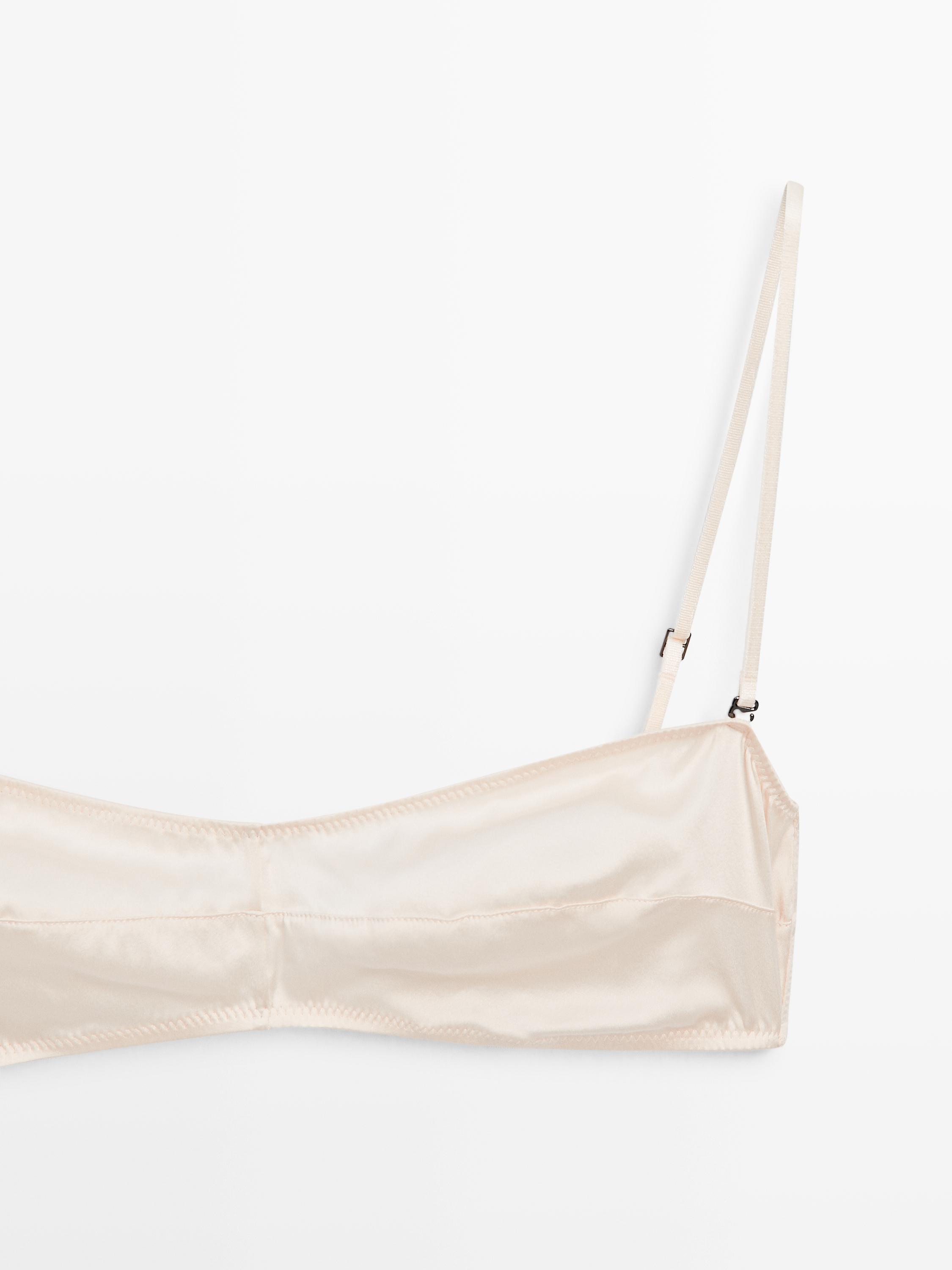 Silk blend bandeau top