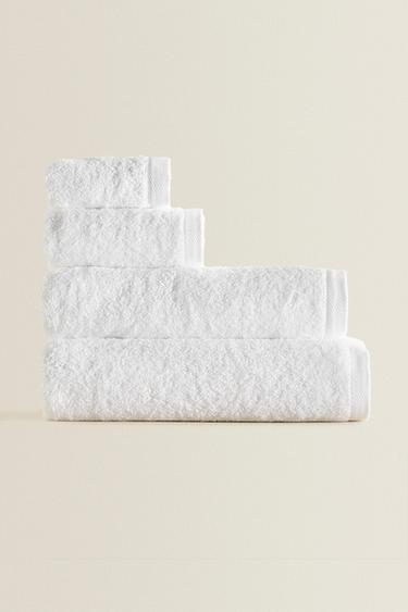Zara BASIC QUALITY COTTON TOWEL - White - Image 0