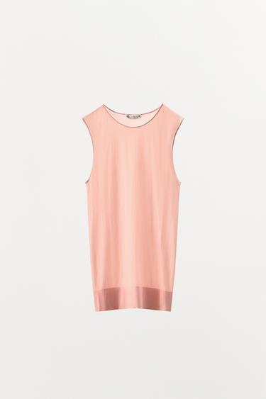 TOP WITH POLYAMIDE - Pastel pink de Zara - Image 4