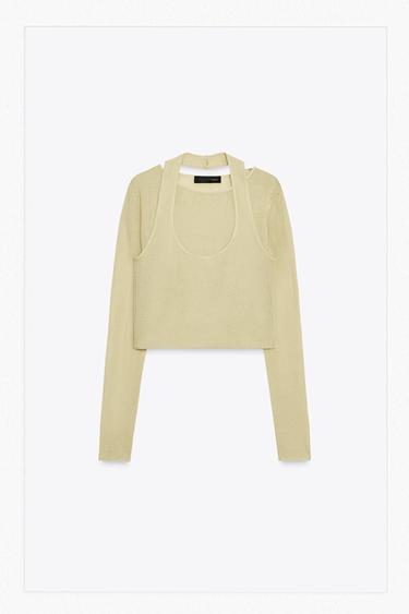 TOP PUNTO MULTIPOSICIÓN - TYEAMARILLO de Zara