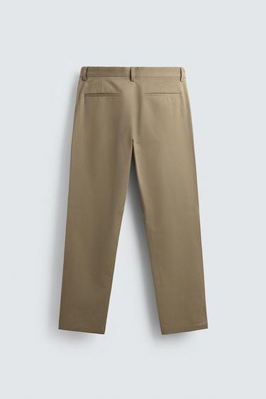 SLIM FIT CHINO TROUSERS - camel by Zara - Image 6