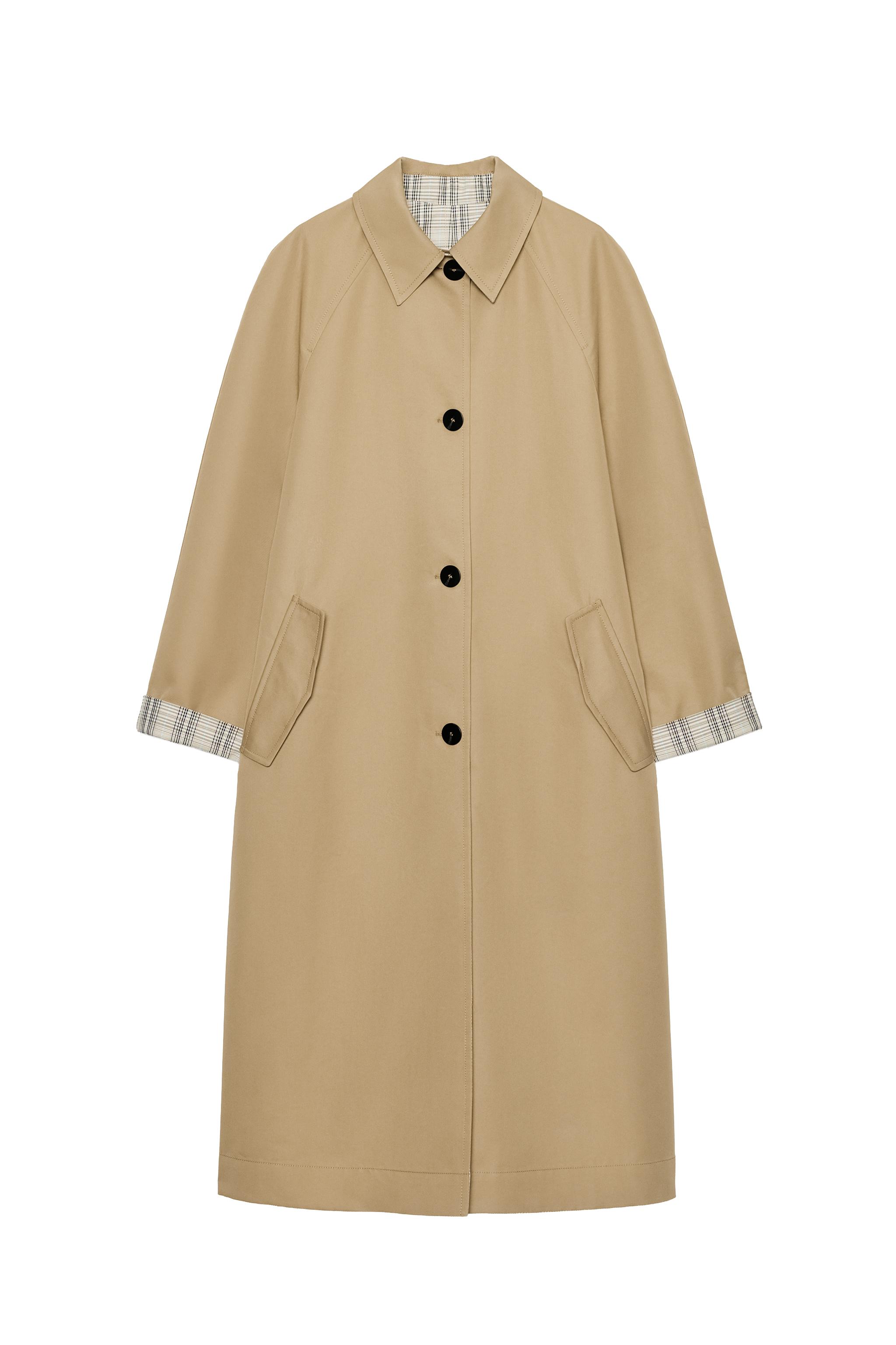 ZW COLLECTION リバーシブルロングトレンチコート - ライトキャメル