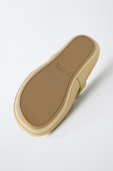 BALLERINES EN CUIR - Jaune de Zara - Image 6