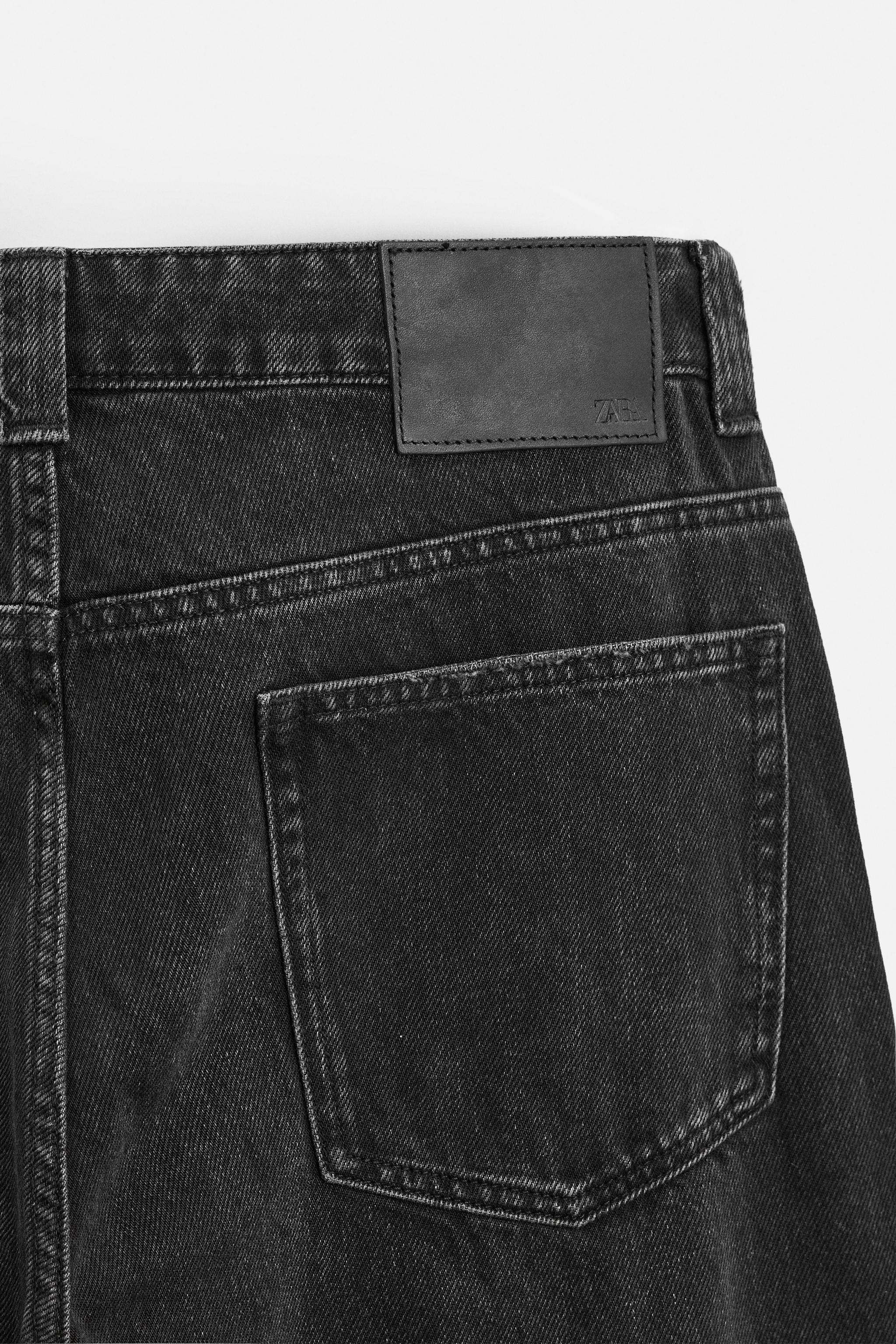 フレアフィットジーンズ サイドジッパー - カーボン | ZARA