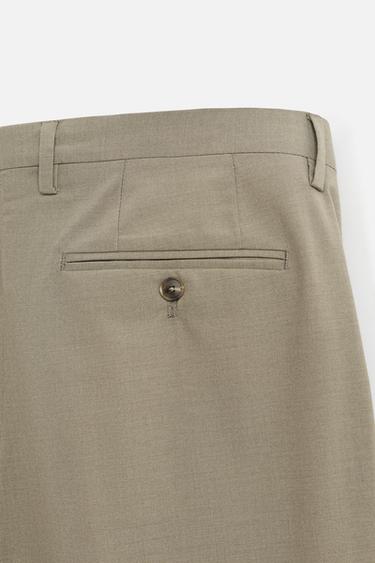 TEXTURED SUIT TROUSERS - Brown / Taupe by Zara - Image 7