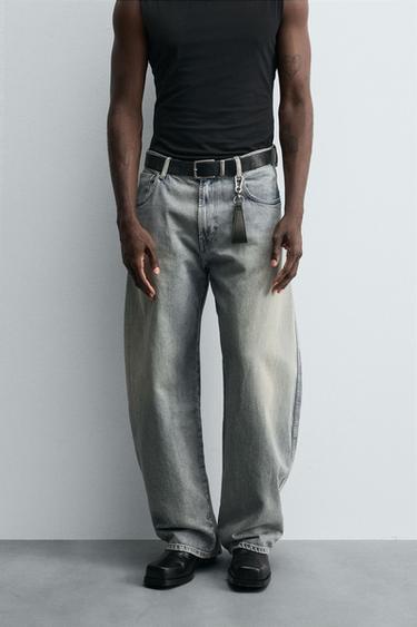 Zara BALLOON FIT JEANS - Light blue