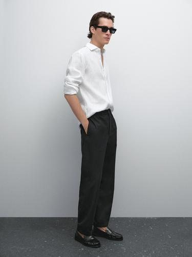 Pantalon de jogging en coton mélangé - Noir de Zara