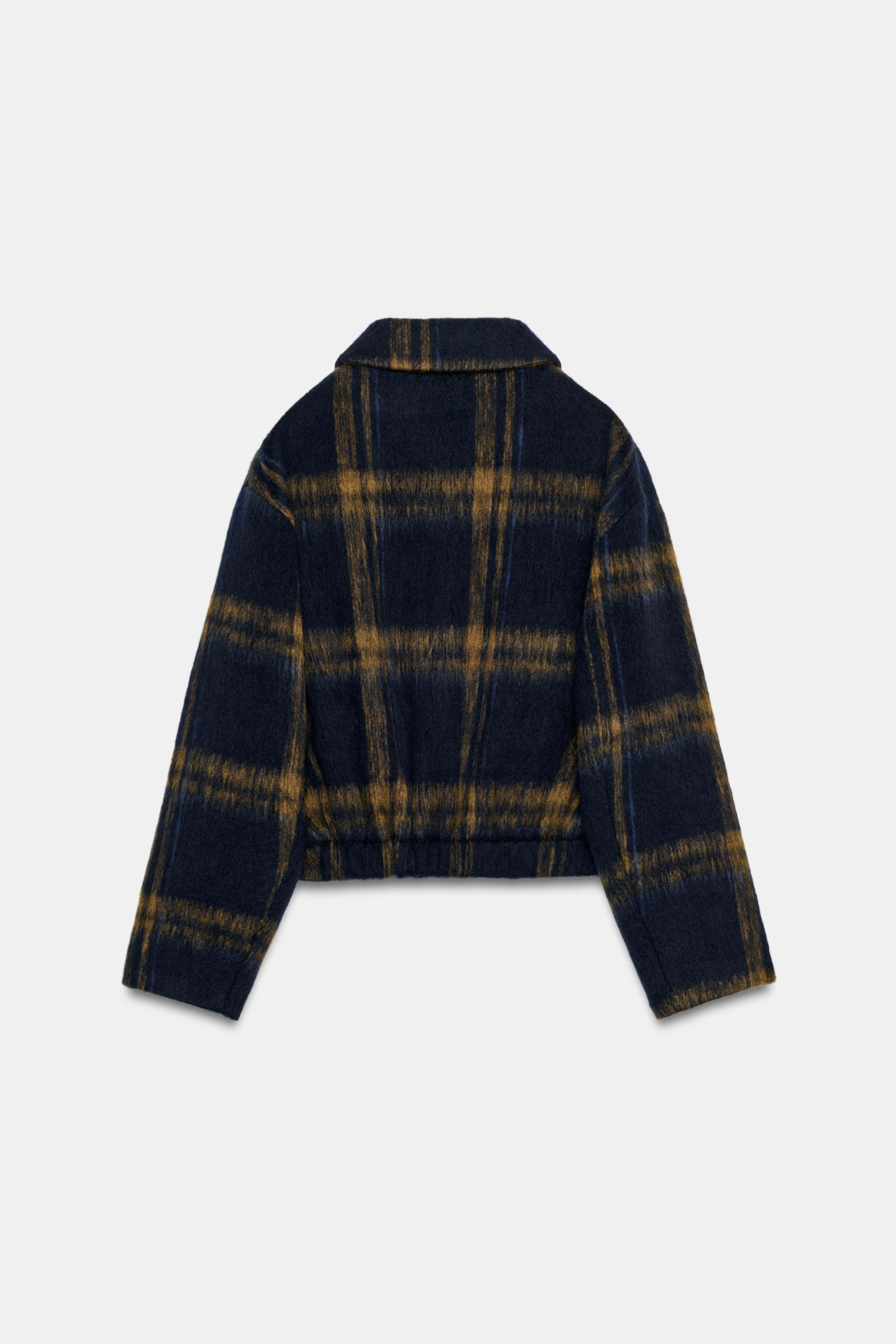 VESTE BOMBER À CARREAUX