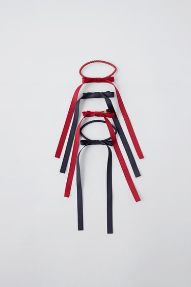 PACK DOS PINZAS Y GOMAS LAZOS - Rojo de Zara