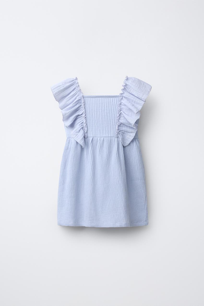 COMBINATION TEXTURED DRESS - Light blue | ZARA United States COMBINATION TEXTURED DRESS - Light blue | ZARA United States
