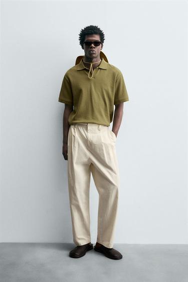 POLO ESTRUCTURA VERTICAL - Verde agua de Zara - Imagen 0