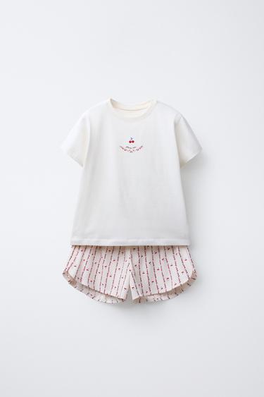 2-6 YEARS/ CHERRY PYJAMAS - Ecru by Zara - Image 0