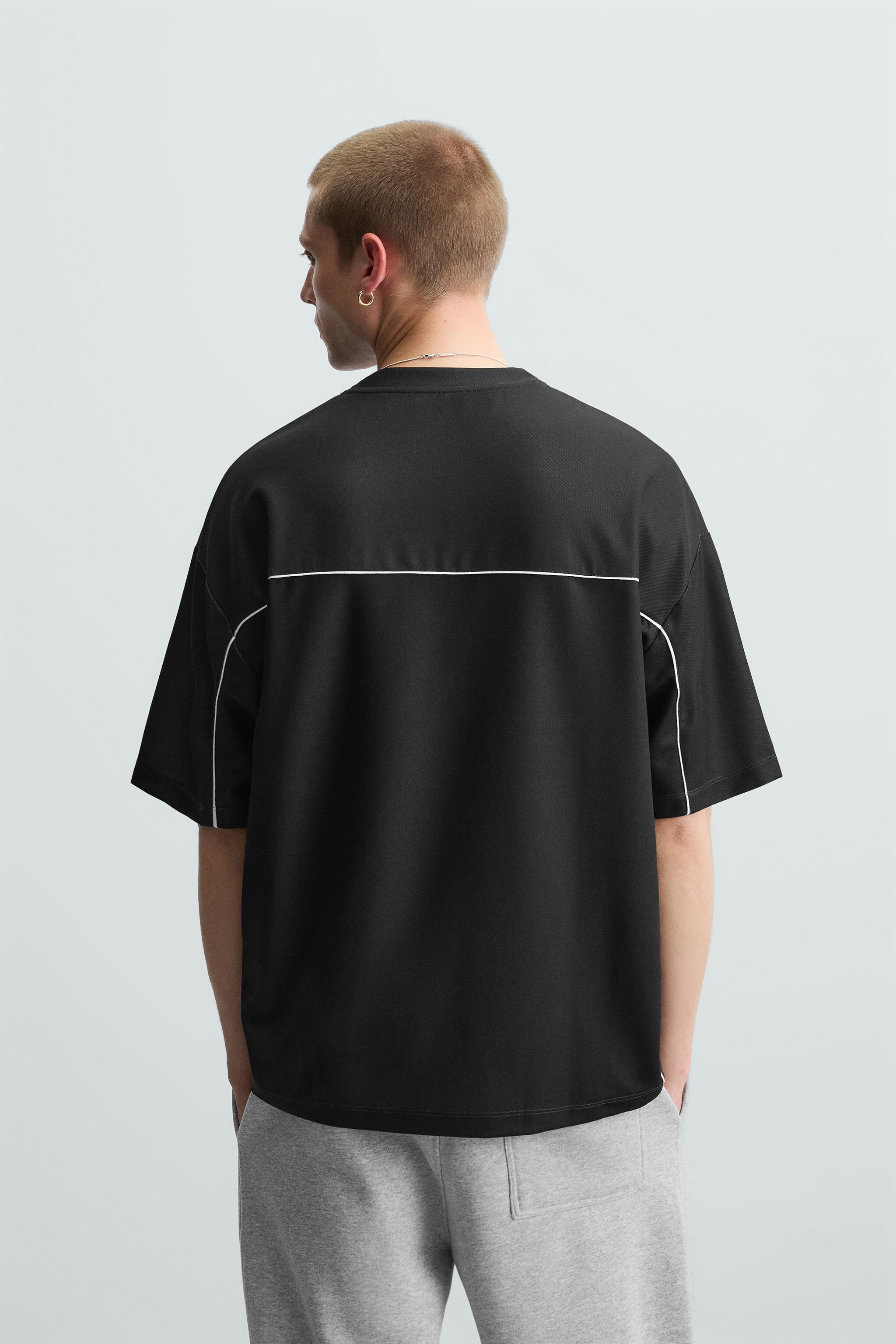 （Simple） CAMISETA TÉCNICA FUTEBOL RETRÔ - Preto | ZARA Brasil