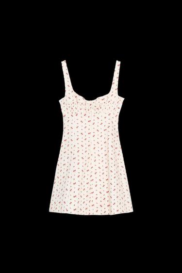 SHORT FLORAL DRESS - Reds by Zara