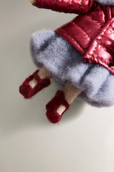 WOOL MOUSE WITH BALLOONS CHRISTMAS TREE DECORATION - Multicoloured by Zara - Image 3