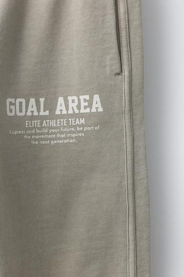 PANTALON DE JOGGING TEINT EN PIÈCE - Gris moyen de Zara - Image 3