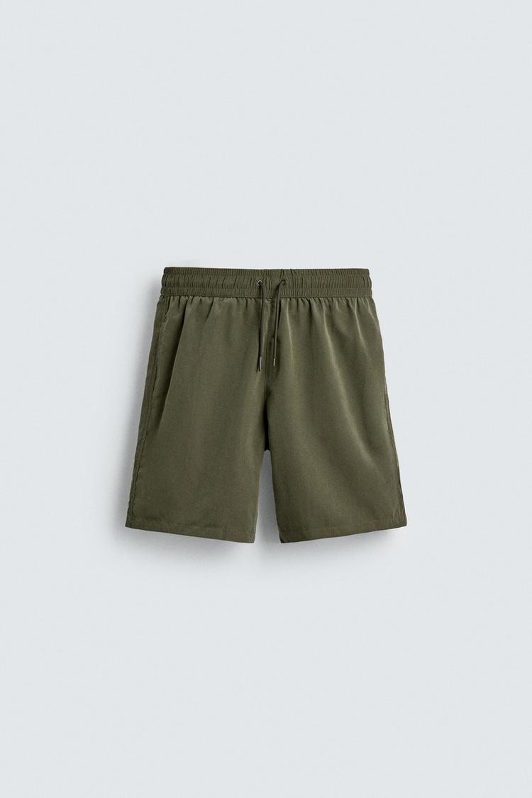 ZARA LONG SOFT SWIM SHORTS