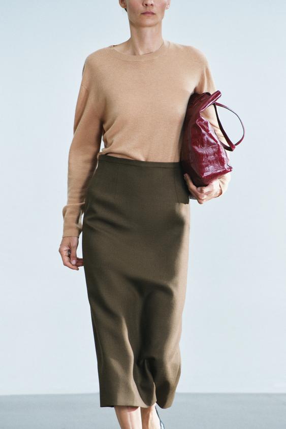 ANIMAL PRINT LEATHER TOTE BAG - Red by Zara - Image 2