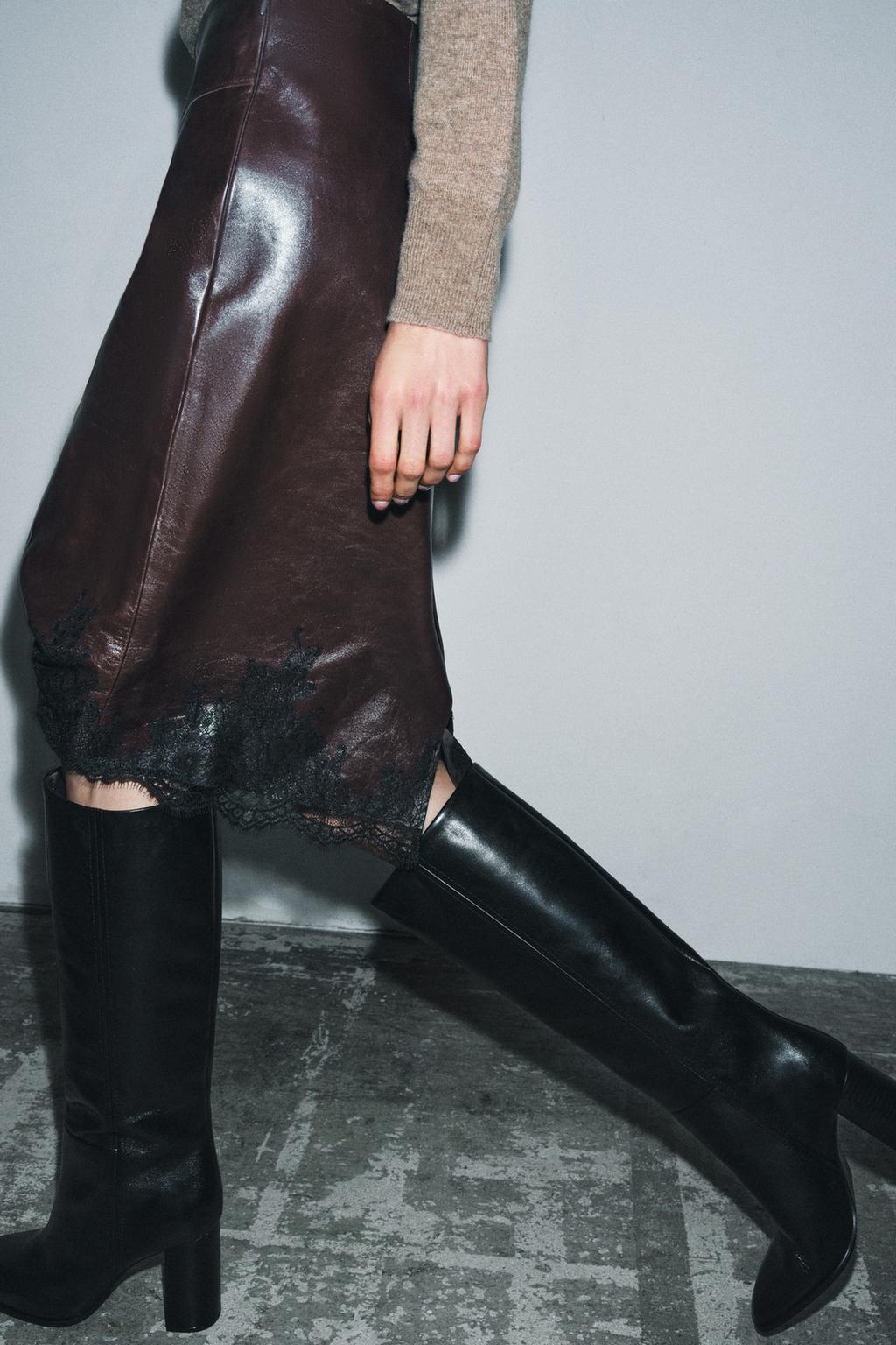LEATHER LACE SKIRT ZW COLLECTION LIMITED EDITION - image 2