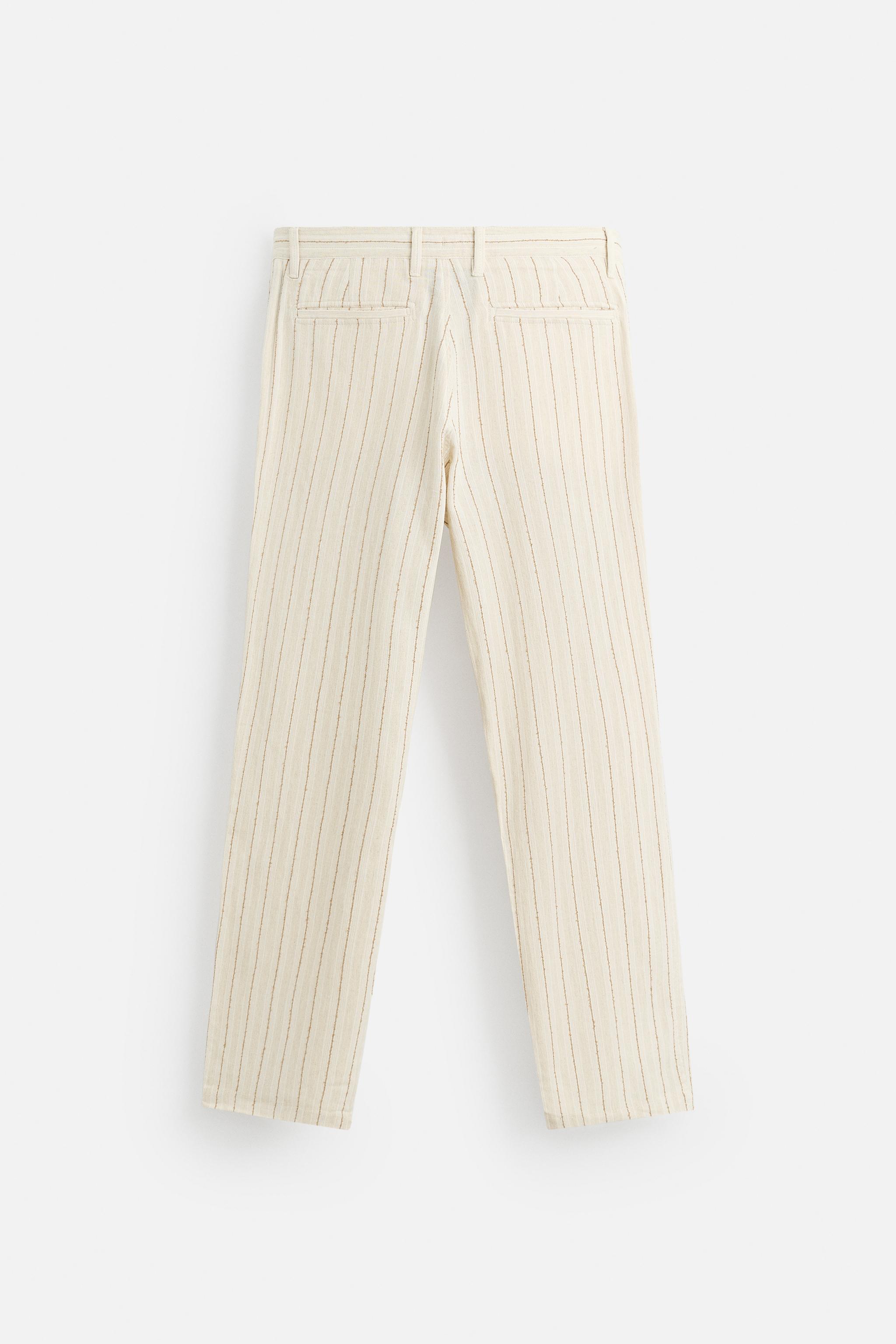 PANTALON JACQUARD RAYURES