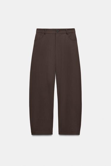 BALLOON TROUSERS - Dark brown by Zara - Image 4