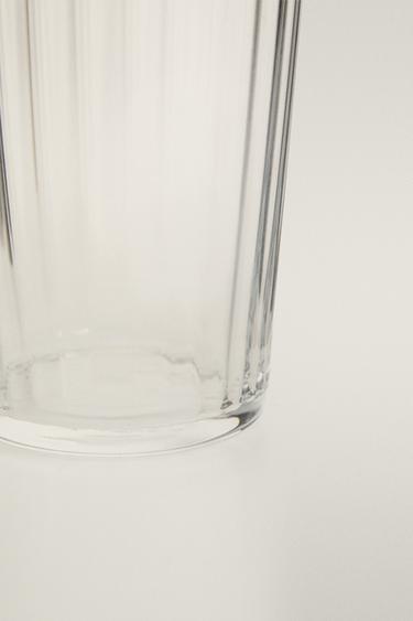VERRE À SODA RECYCLABLE LIGNES - Transparent de Zara - Image 4
