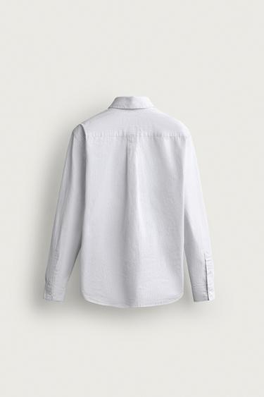 STRIPED POPLIN SHIRT — striped 2