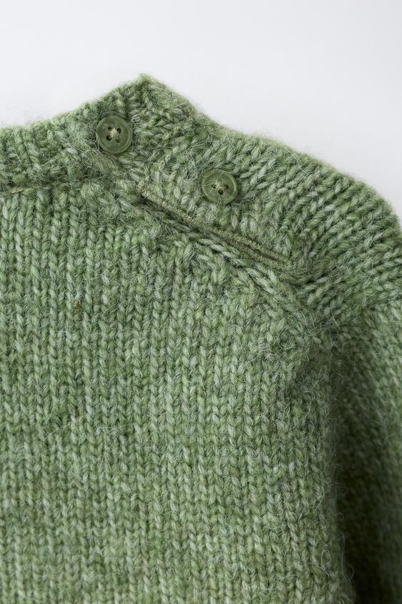 PULL IMPRIMÉ CHAMPIGNON - Vert moyen de Zara - Image 3