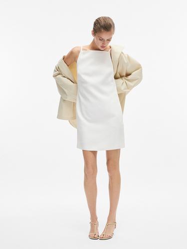 Vestido mini fluido - Blanco de Zara - Imagen 0