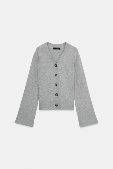 100% WOOL FITTED JACKET - Grey by Zara - Image 4