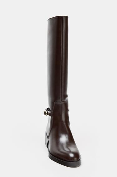 REITERSTIEFEL MIT ABSATZ - Braun von Zara