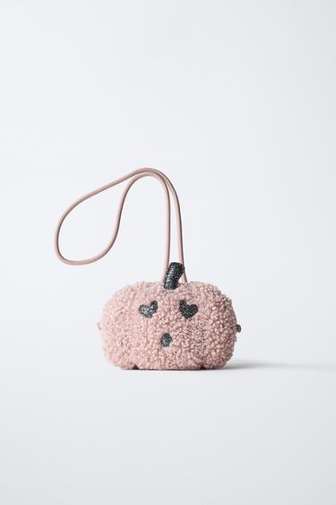 UMHÄNGETASCHE KÜRBIS SHEARLING - Rosa von Zara