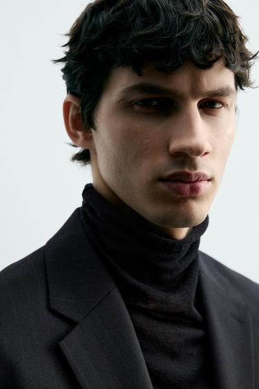 VESTE DE COSTUME À RAYURES TENNIS - Bleu marine de Zara