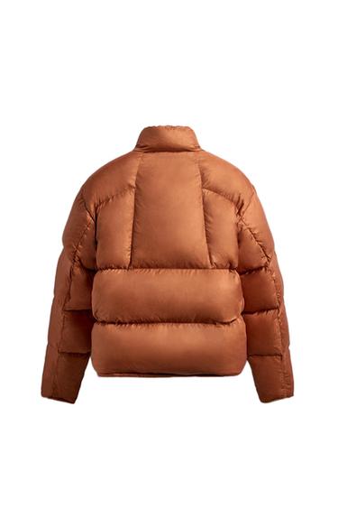 100% FEATHER DOWN PUFFER JACKET - Dark orange by Zara