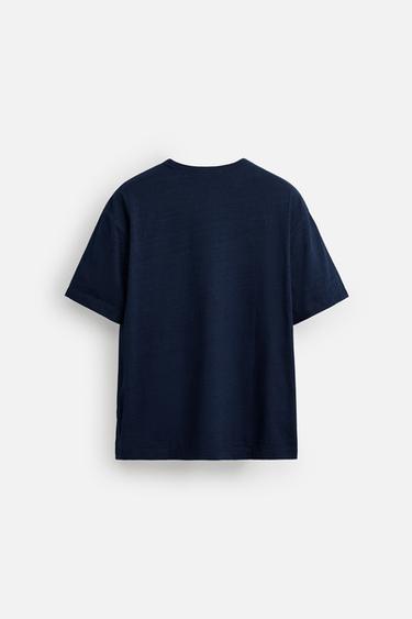 RELAXED FIT WASHED T-SHIRT - Indigo by Zara - Image 7