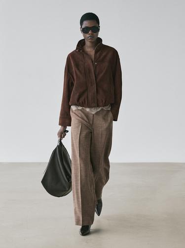 Zara Wide-leg voluminous wool blend trousers - 211