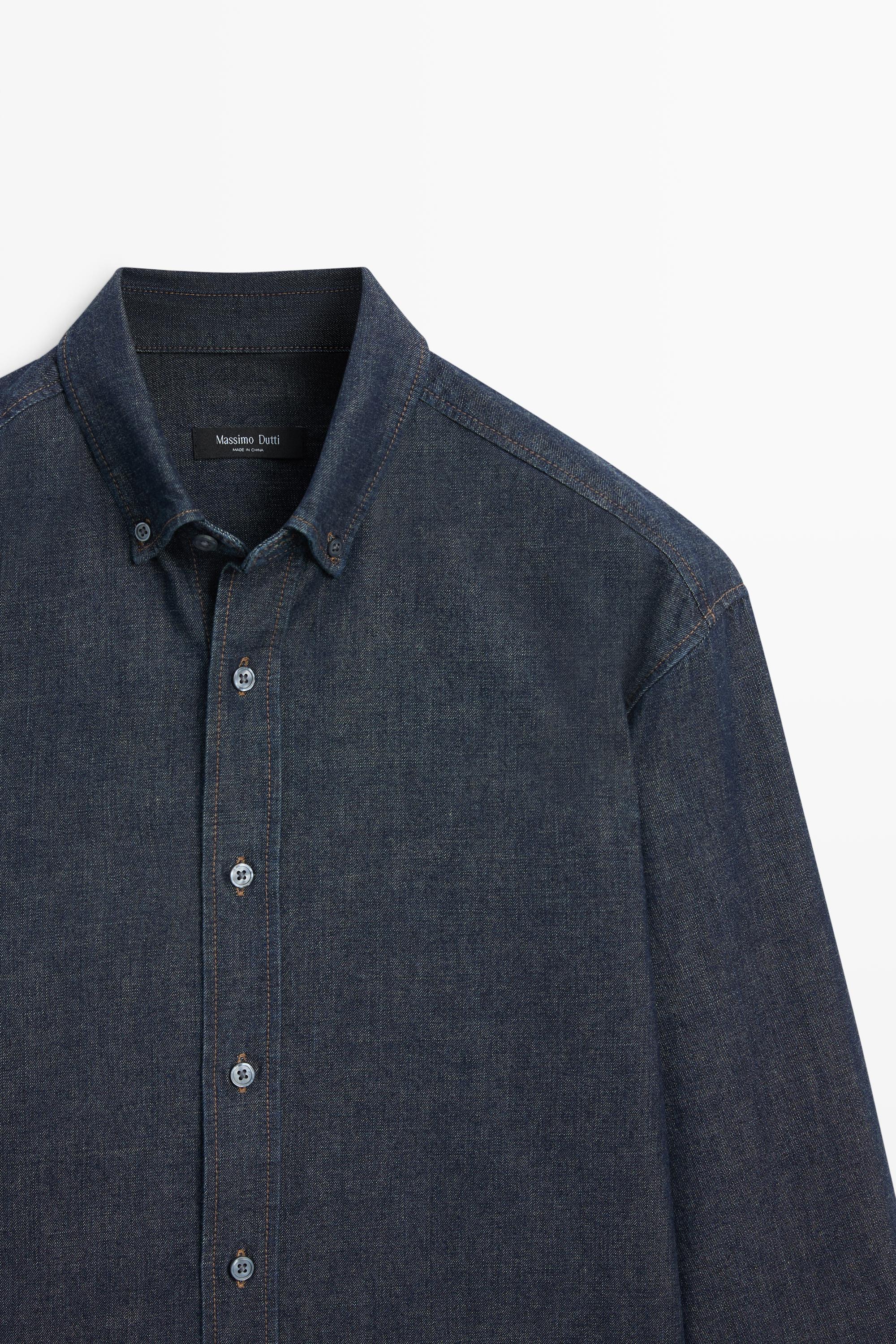 Chemise regular fit en denim 100 % coton