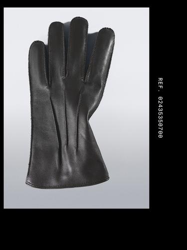 Zara Leather gloves with nappa finish - Brown