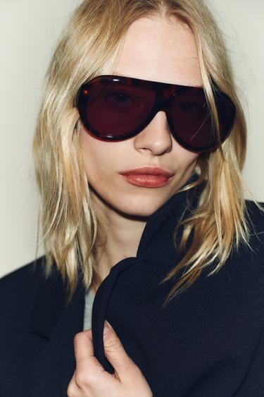 VESTE CROISÉE OVERSIZE - Bleu marine de Zara - Image 2