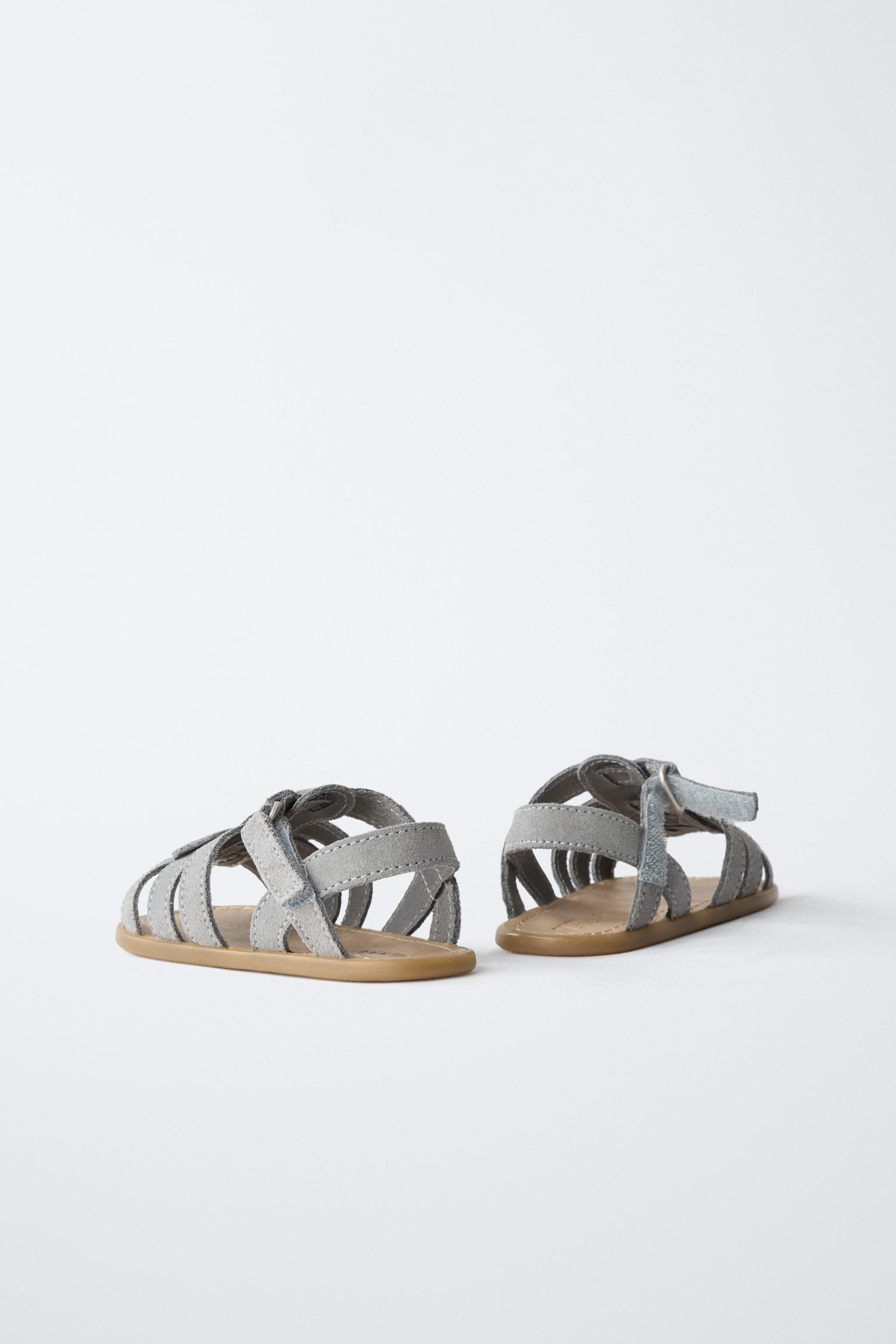 Детские сандалии Zara BAREFOOT FISH LEATHER SANDALS — фото 6