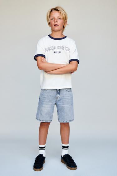 برمودا DENIM STRAIGHT - أزرق فاتح الخاص بـ Zara