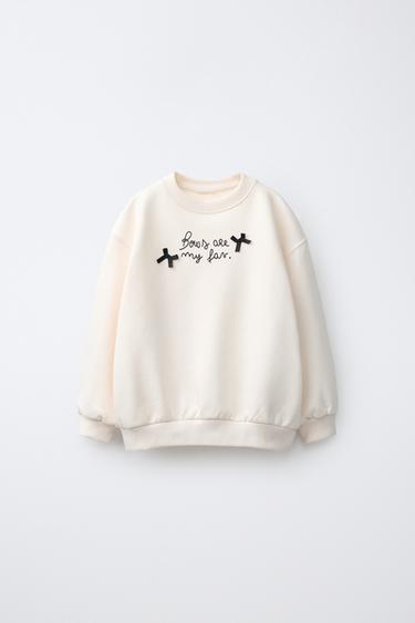 SUDADERA TEXTO LACITOS - Crudo de Zara - Imagen 0