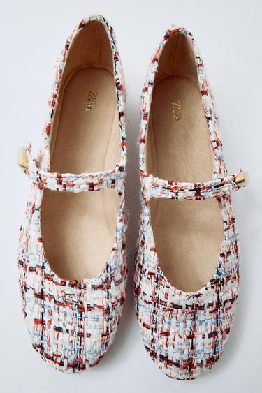 Zara FABRIC BALLERINA FLATS - Multi-color