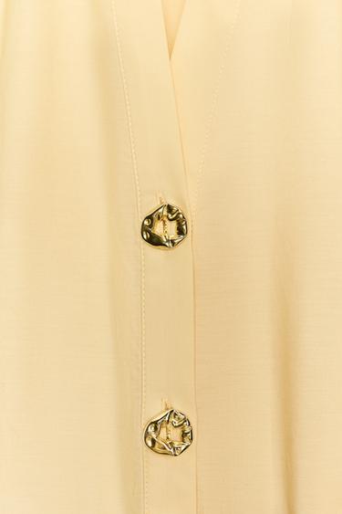 ROBE MIDI EN POPELINE AVEC CEINTURE - Bis de Zara - Image 9