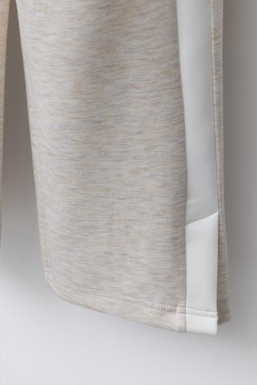 WIDE-LEG TROUSERS WITH SIDE TAPING - Sand / Marl by Zara - Image 3